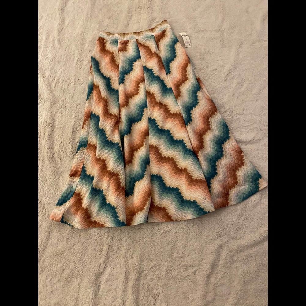 Anthropologie Maeve Chevron Skirt NWT
